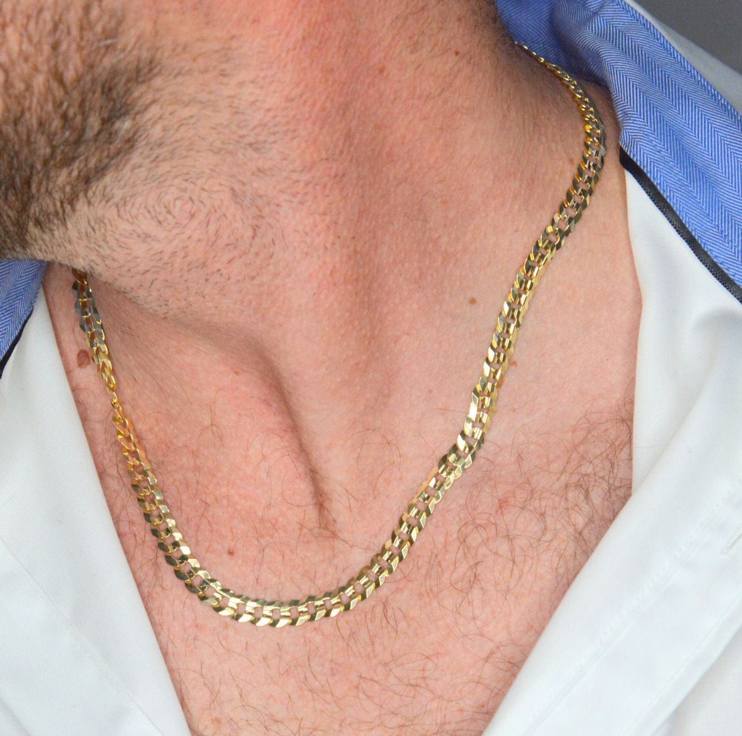 Łańcuszek złoty pancerka 585, LA 430K 585 6,5mm Klasyczny i uniwersalny łańcuszek o splocie pancerki, wykonany z żółtego złota próby 585 o wadze około 25,24 gram..jpg